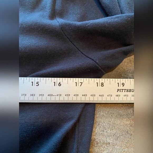 Trilogy Sweater Women’s Small Black Cotton Cardigan Red Embroidered Flower - Picture 4 of 5